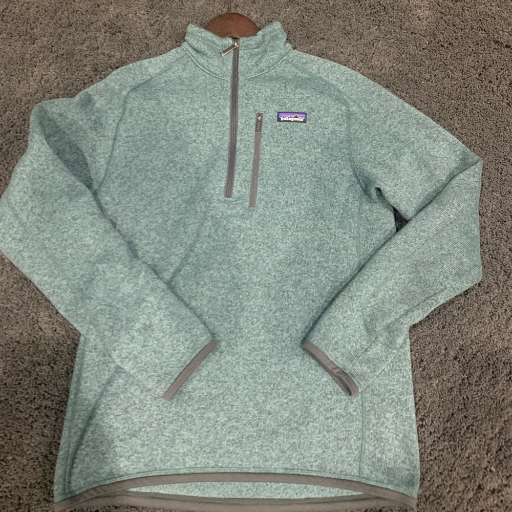 Men's Better Sweater® 1/4-Zip Fleece (light blue)